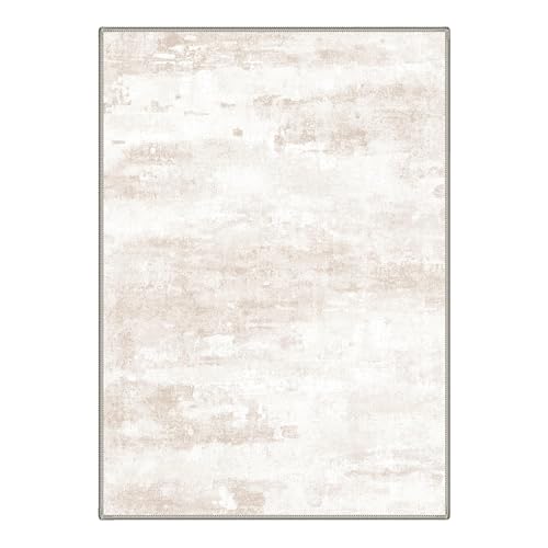 Image of BEIMO Area Rugs 8x10 for Living Room Bedroom, Modern Abstract Machine Washable Rug, Large Soft Low Pile Floor Carpet with Non Slip Backing for Dining Room, Oat Beige