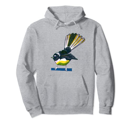 Un design in stile stampa a coda di ventaglio per chiunque ami gli uccelli neozelandesi.