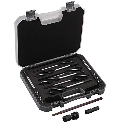 Holzbohrer Set, AMTOVL 8 Stück Holzbohrer Bohrer Set Schnell geschnittenes Holzschneckenholz aus kohlenstoffhaltigem Stahl 10mm 12mm,14mm,16mm,18,mm,20mm,22mm,25mm
