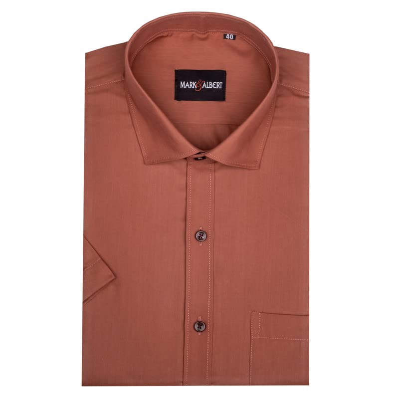 Image of MARK & ALBERT Men's Half Sleeves Regular Shirt