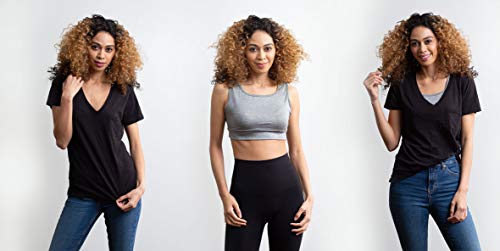 Image of Women Tank Top Cami Layering HALFTEE Tank Sleeve Tee | Demi Crop Undershirt for Women & Teens XS-6X