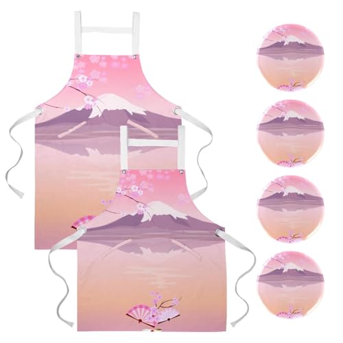 Tablier restaurant mont Fuji contre les taches de cuisine