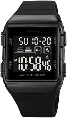 Forrader Mens Sport Digital Watches, Waterproof Outdoor Sport Watch with Alarm/Countdown Timer/Dual Time/Stopwatch/12/24H Wrist Watches for Men with LED Backlight