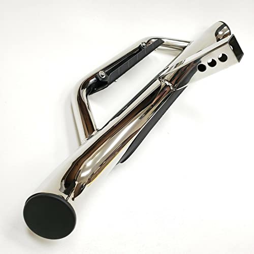 Sshlight Chrome Universal Truck Trailer Rear Bumper Guard 36" Length X 6.5" Overall Heigh Heavy Duty Steel Towing Hitch Step Bar Drop Step 2" Receiver #TOP5