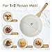 SENSARTE Nonstick Ceramic Frying Pan Skillet, 8-Inch Omelet Pan, Healthy Non Toxic Chef Pan, Induction Compatible Egg Pan with Heat Resistant Handle, PFAS-Free, White