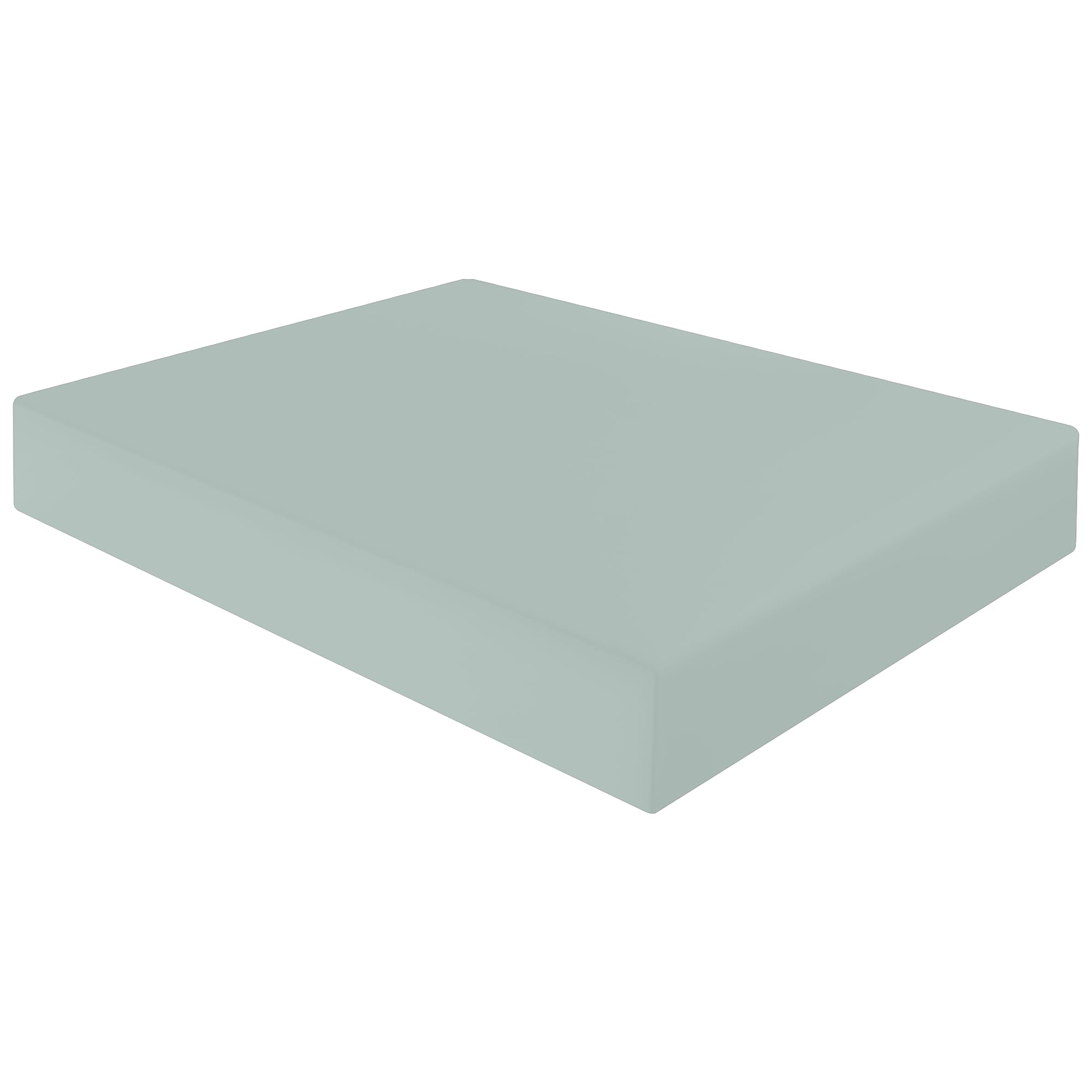 HOME ACE Non Iron Percale Fitted Sheet Double Bed Duck Egg, 180 Thread Count 100% Poly Cotton Bed Sheets