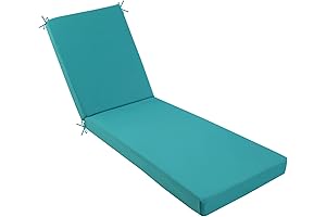 IDEE Home Outdoor Chaise Cushions for Lounge Chairs and Patio Furniture