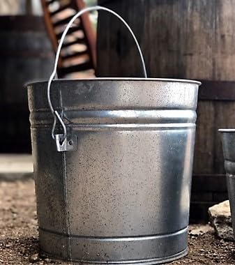 Caneca de basura galvanizada de 10 galones con tapa y cierre miniatura 5