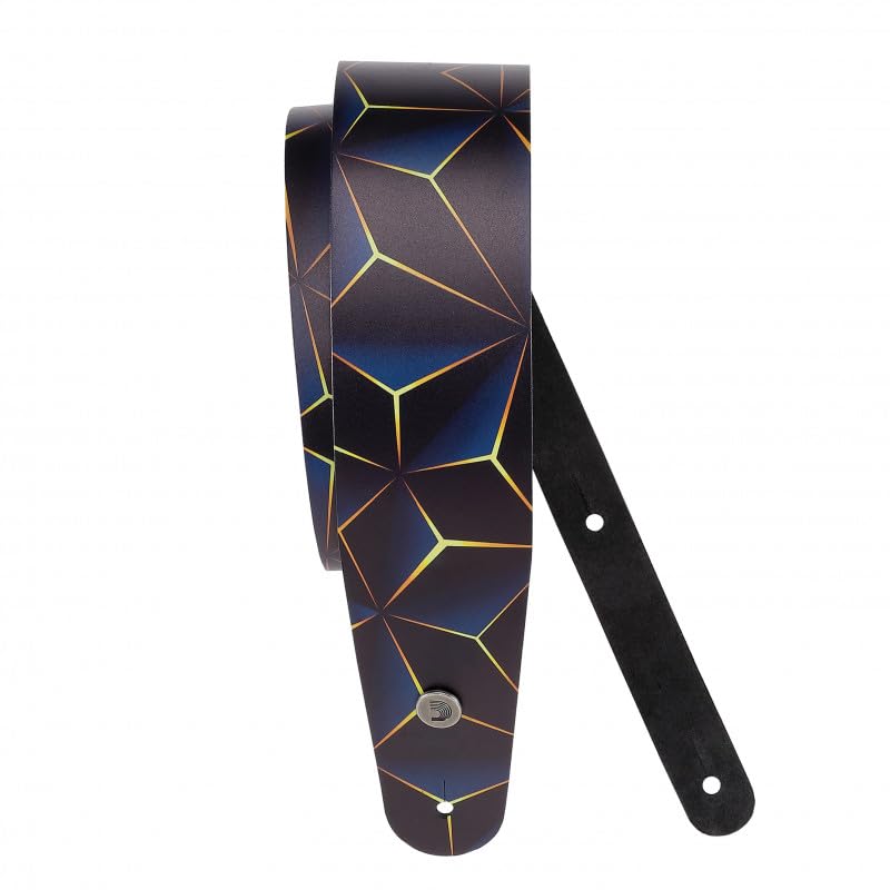 D’Addario 25PL06 – Sangle pour guitare en cuir imprimé – Optic Art - Les Beatles, Paul McCartney, John Lennon, RIngo Starr, George Harrison D'Addario 25PL06 - Sangle pour guitare en cuir imprimé - Optic Art