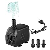 Bomba Submersa para Aquário, Bomba de Agua Pequena Fontes e Bebedouros Pet 1600L/h (220V)