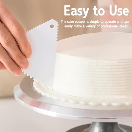 Image of Triangle Fondant Cake Dough Scrapper Sawtooth Shape Fondant and Cake Decorating Tools Set of 3