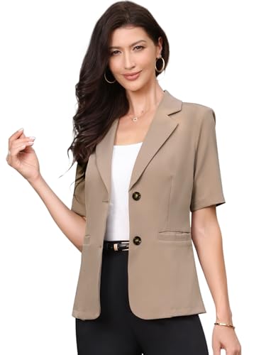 Blazer ouvert sur le devant femme manches courtes style moderne
