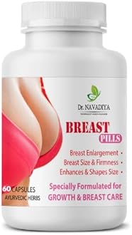 Dr. Navadiya Most Trusted Breast Enhancement & Enlargement Pills* | Enjoy Bigger, Larger, Fuller, Perkier, Firmer, Beautiful Perkier for Women and Men | 60 Capsules