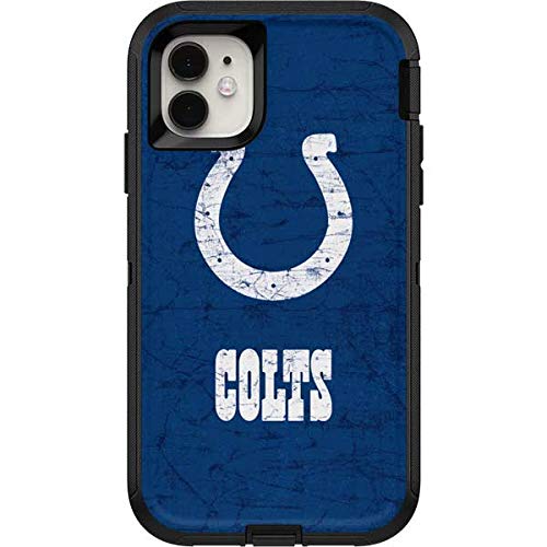 Skinit Decal Skin Compatible with OtterBox Defender iPhone 11 Case - Officially Licensed NFL Indianapolis Colts Distressed Design