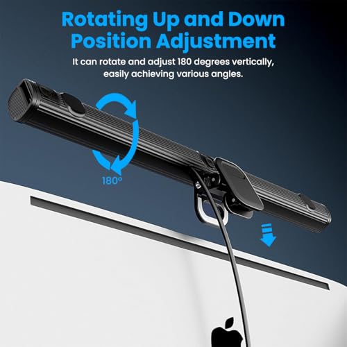 Image of ZORBES 11.8'' LED Monitor Screen Light Bar, Magnetic Design with Clip Mount, Computer Monitor Screen Light Care-Reading LED Task Lamp Adjustable 10 Brightness 3 Color Temperature Reading Laptops