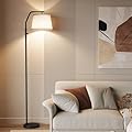 SUNMORY Floor Lamps for Living Room, 9W Bulb Included, Tall Lamp for Bedroom with Adjustable Head, Modern Standing Lamp, 0-100% Dimmable Arc Floor Lamp for Dining Room Office Nursery, Black.