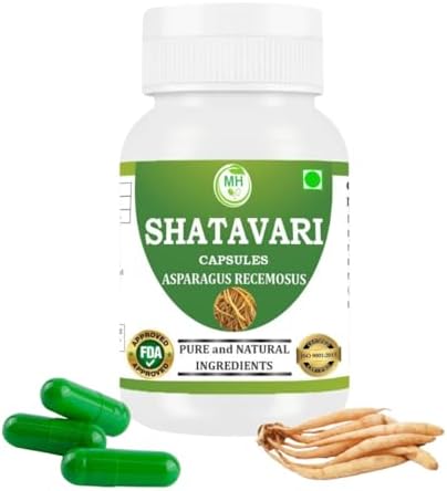 Shatavari Capsules 500 mg | Asparagus Racemosus Extract | 60 Vegan Capsules Pack | Natural Ayurvedic Herbal Supplement for Women | Plant-Based Formula for Daily Wellness