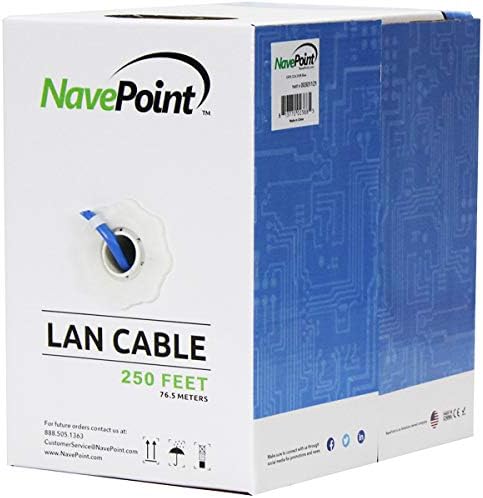 Amazon.com: NavePoint CAT6 Ethernet Cable - CCA Bulk CAT6 Cable 250ft ...