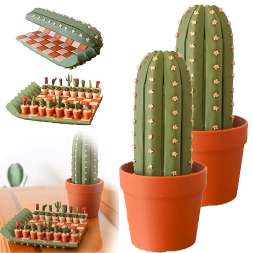 Cactichess, Roll up Cactus Chess Set, 32PCS Cactus Chess