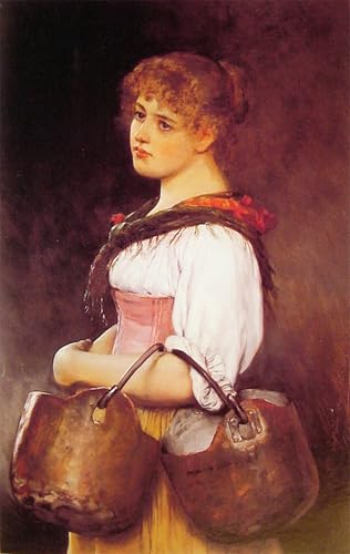 Toile Peinture Murale La Laitière d'Eugene De Blaas pour raviver un salon sans vie