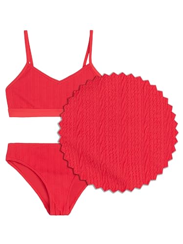Image of Kanu Surf Girls' Willow V-Neck Bikini Beach Sport 2-Piece Swimsuits