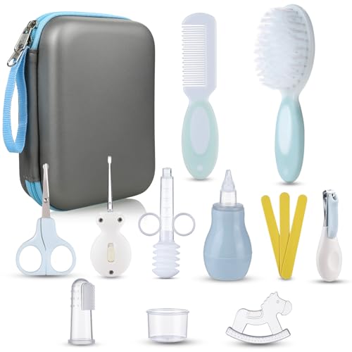 Image of Baby Grooming and Health Kit, Lictin 15 in 1 Safety Care Set, Newborn Nursery Health Care Set with Hair Brush,Comb,Nail Clippers and More for Newborn Infant Toddlers Baby Boys Girls
