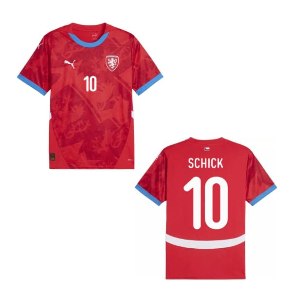 PUMA Original Tschechien Trikot Herren [Saison 2024] Offizielles Tschechien Trikot [Spieler oder Personalisiert] Fussball Sportbekleidung Sport Tshirts Herren Fußball Shirt Männer