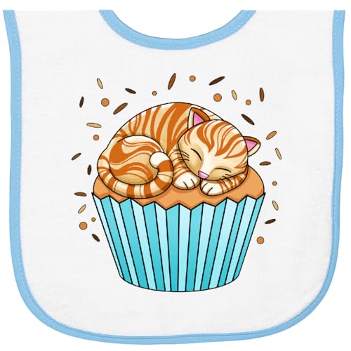 inktastic Kitty Cupcake- Cute Orange Cat Baby Terry Cloth Bib