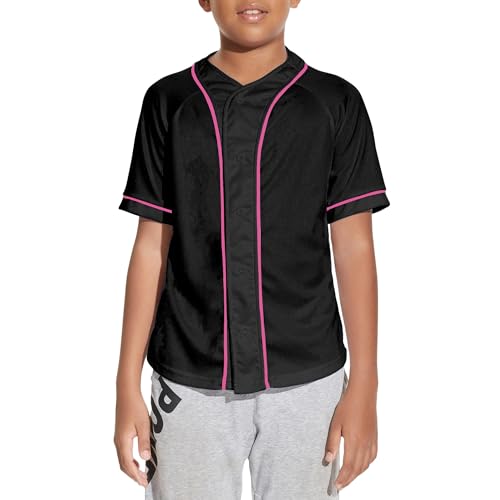 Image of Yuji Itadori Kids Baseball Jersey Button Boys Short Sleeve T-Shirts Hip Hop Fashion Casual Sports Solid Color Shirt