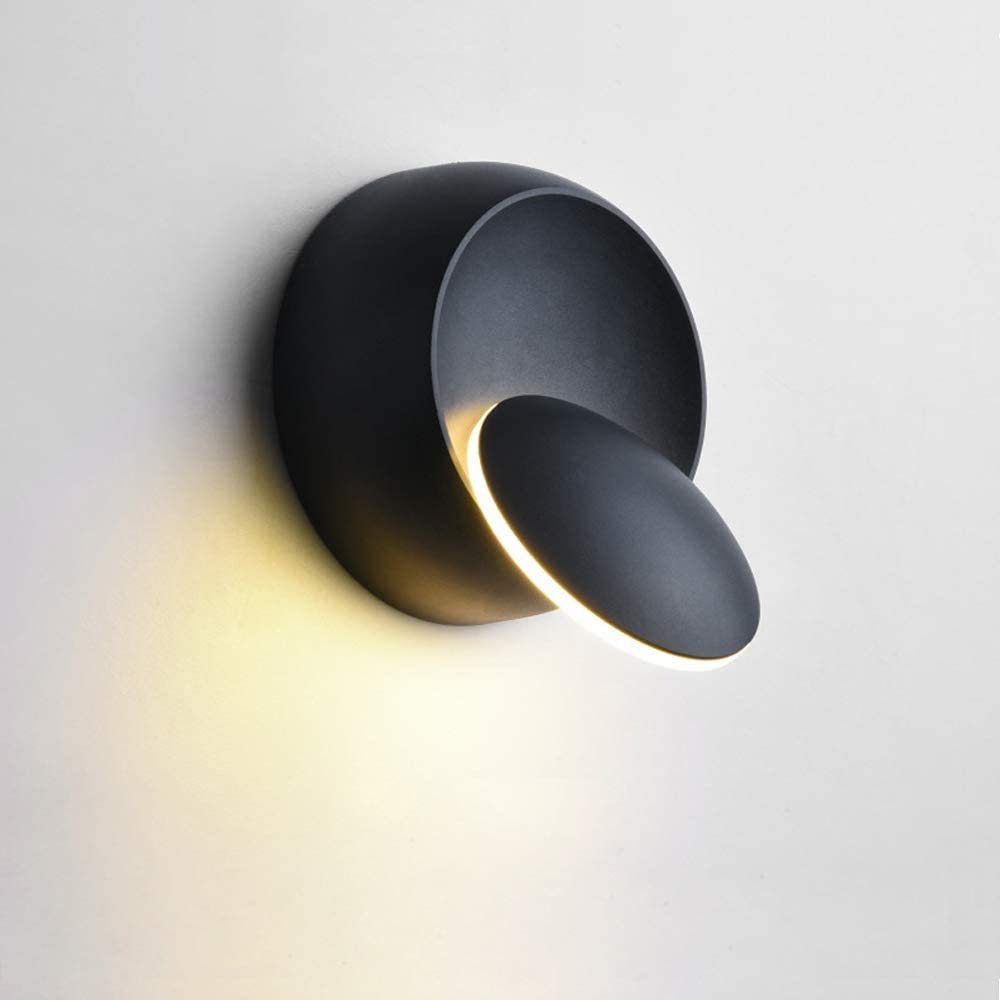 Aplique de pared de 350 grados giratorio con iluminación ajustable blanca para salón 8