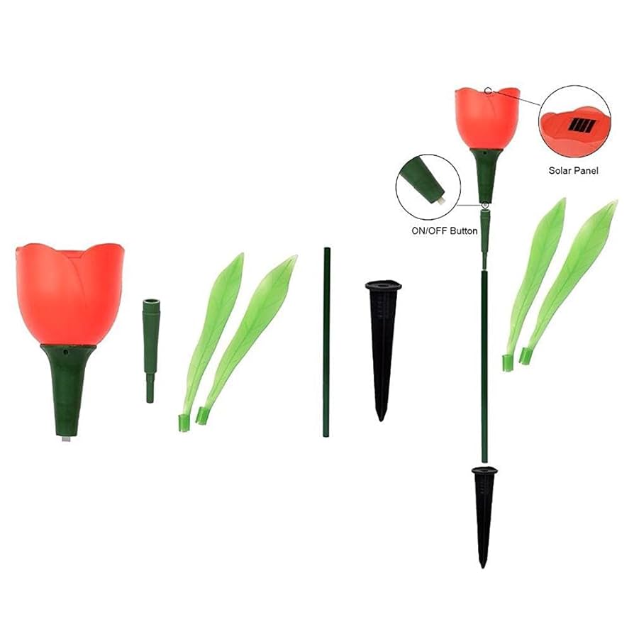 Amazon.co.jp: Grokebo ソーラーライト チューリップ型 ガーデン