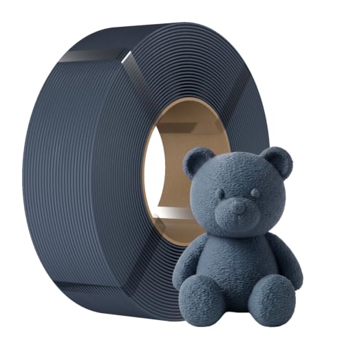 eSUN Matte PLA Refill Filament 1KG,Spoolless Matte PLA, Frosted, Deep Grey