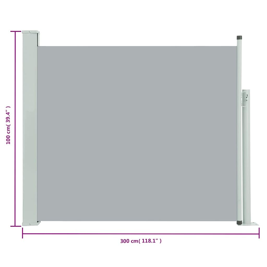 VidaXL Seitenmarkise Ausziehbar – 100x500 Cm, Rot, Sonnen- & Sichtschutz Für Balkon/Terrasse