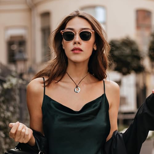 Azora Metallic Silver Loops Necklace Brown Suede Choker Necklace For Women Vintage Bohemian Long Leather Necklaces Western Boho Necklace thumb #2