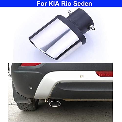 1pcs Silver Stainless Steel Exhaust Tail Rear Muffler Tip Tailpipe Trim For KIA Rio Seden 2010 2011 2012 2013 2014 2015 2016 2017 2018 2019 2020 2021 2022 2023 2024