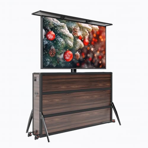 IntelliCube Outdoor TV Lift Cabinet for 65-75” TVs, Waterproof Motorized TV Stand for Patio, Deck, Backyard – Weatherproof & Hidden Lift Cabinet for Flat Screens, Outdoor TV Storage Box