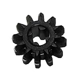  LEGO Teile und Teile: Technic Schwarz 12 Zähne mit Doppelschrägung x10