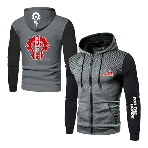 NXTBHDCW Sudadera con Capucha para Hombre Ropa Deportiva para The H.or.d.e Primavera Otoño Sudadera con Capucha Cómoda con Bolsillos Sudaderas Ropa Deportiva Tops-SHS||L