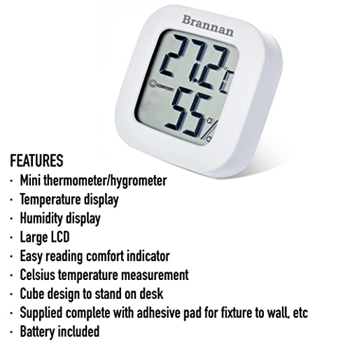 LCD Room Thermometer Indoor Humidity Meter Hygrometer - Accurate Thermometer Room Temperature and Humidity Meter With Digital Display to Monitor House Home Office Nursery Bedroom Baby Room Car - Image 5