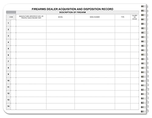Bookfactory Firearms Acquisition And Disposition A&D Gun Log Book/Atf Gun Logbook/Record Book - 100 Pages, Black, Wire-O, 11" X 8.5" (Log-100-7Lcw-T35(Gunlog)) -Gx #TOP4