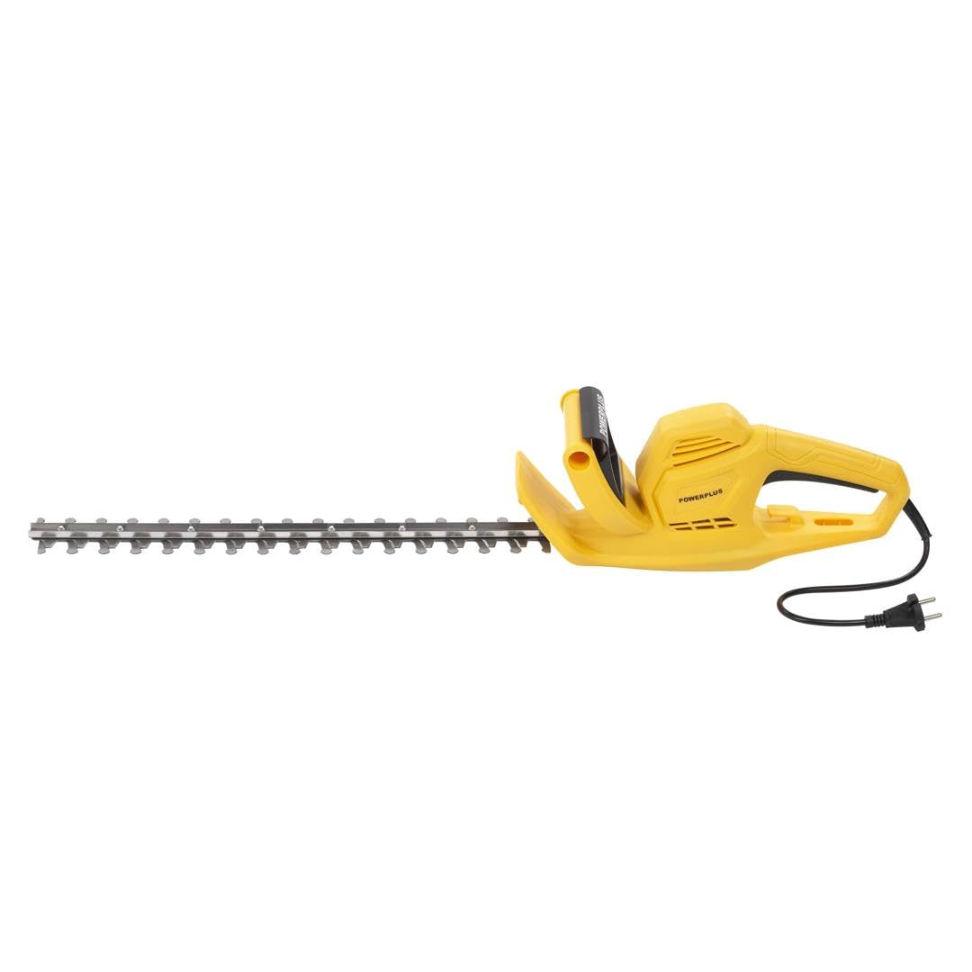 Powerplus POWEG20071 Cortasetos eléctrico - Cortasetos eléctrico de 500 W, cuchilla de 550 mm y 20 mm de distancia de corte, herramienta de jardín para recortar arbustos, setos y plantas