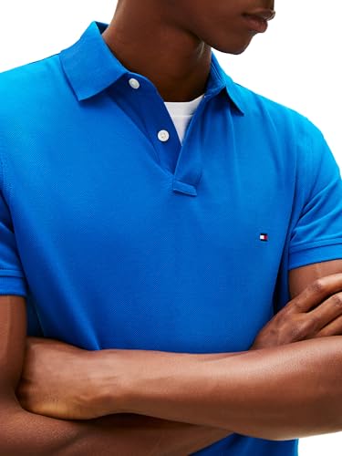 Image of Tommy Hilfiger Men's Short Sleeve Polo Shirts in Regular Fit With Stretch and Organic Pique Cotton