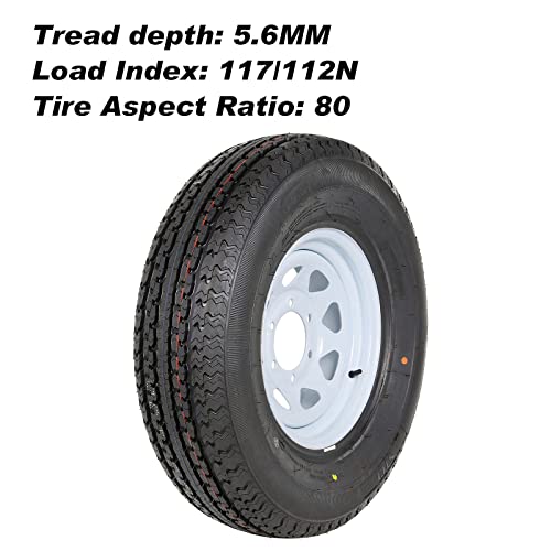 St225/75R15 Radial Trailer Tire, 225 75R15 Tire With Rim, 10-Ply Load Range E #TOP4