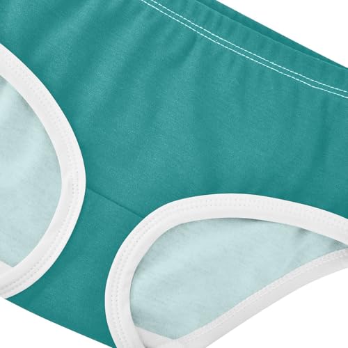 Joisal Designer Toddlers Underwear Floral 2t Cotton Panties for Girl Teal Blue Briefs Undies Kids4