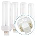 (Pack Of 4) 13 Watt Double Tube - G24Q-1 (4 Pin) Base - 2700K Warm White - CFL Light Bulb. Replaces Sylvania 20682 CF13DD/E/827 - Philips 38325-7 PL-C 13W/827/4P/ALTO and GE 97594 F13DBX/827/ECO4P