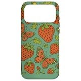 ストロベリーパッチの蝶 スマホケース iPhone 17 Pro Max 用