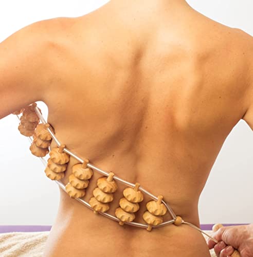 tuuli Kit de massage anti-cellulite - Rouleau de massage du dos avec poignée - Maderothérapie en bois – vue 8