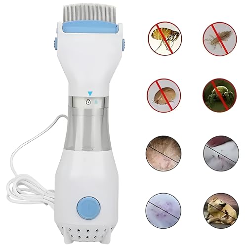 Image of V COMB Electric Head Lice Removal Machine for Kids Adults & Pets | Chemical Free Lice Nit Egg Remover Comb with Capture Filter Trap | Allergy Safe Reusable Lice Treatment Device for Human & Animals 240V