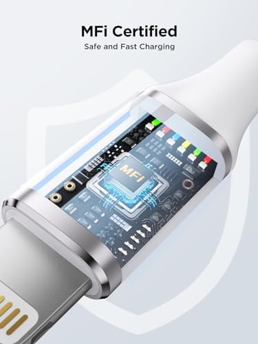 iPhone Charger Cable 2M, MFi Certified Lightning Cable Fast Charging iPhone Charger Nylon USB iphone Charging Cable Lead for iPhone 14 13 12 11 Pro Max XS XR X 8 7 6 Plus 5 SE,iPad - View 4