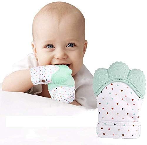 CESITRA Baby Teething Gloves, Baby Teether Hand Gloves nfant Teething Mittens - Food Grade Silicone Self-Soothing Gloves for Babies 3-18 Months (Pack of 1) - Soft Teether Toy-image-37